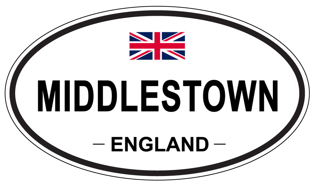 MIDDLESTOWN, ENGLAND - Oval Sticker