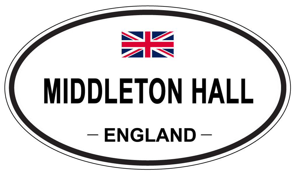 MIDDLETON HALL, ENGLAND - Oval Sticker