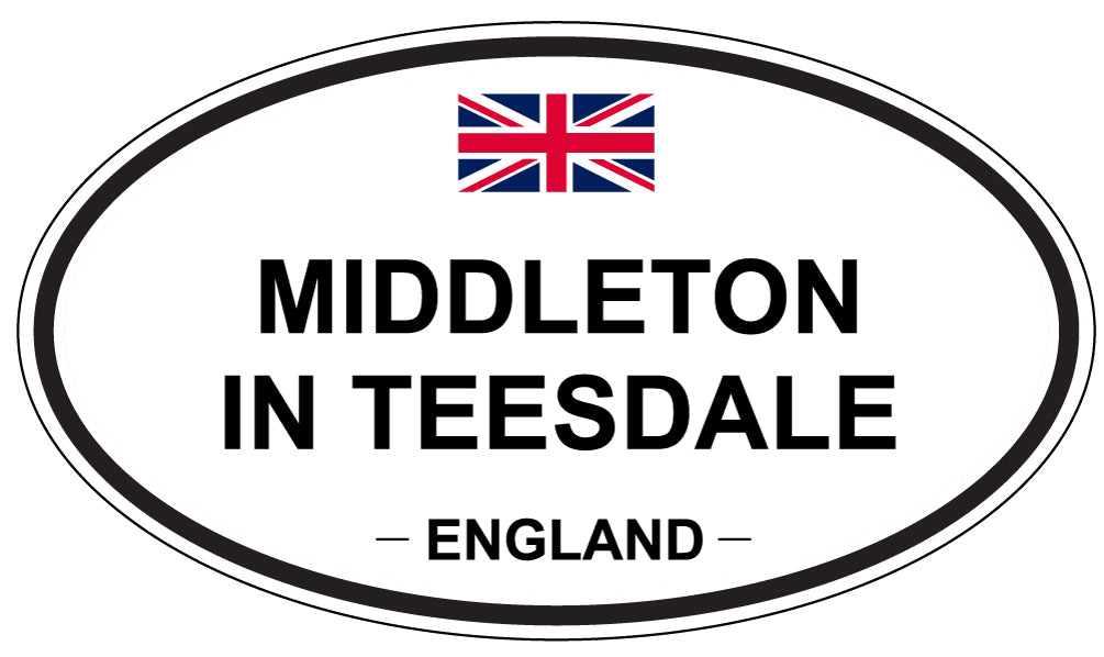 MIDDLETON IN TEESDALE, ENGLAND - Oval Sticker