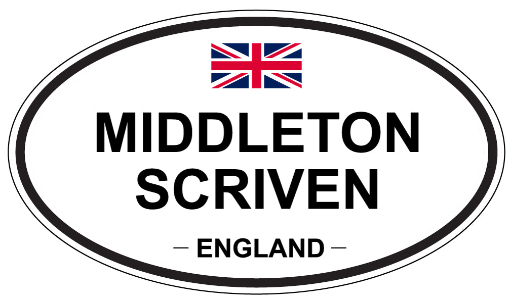 MIDDLETON SCRIVEN, ENGLAND - Oval Sticker