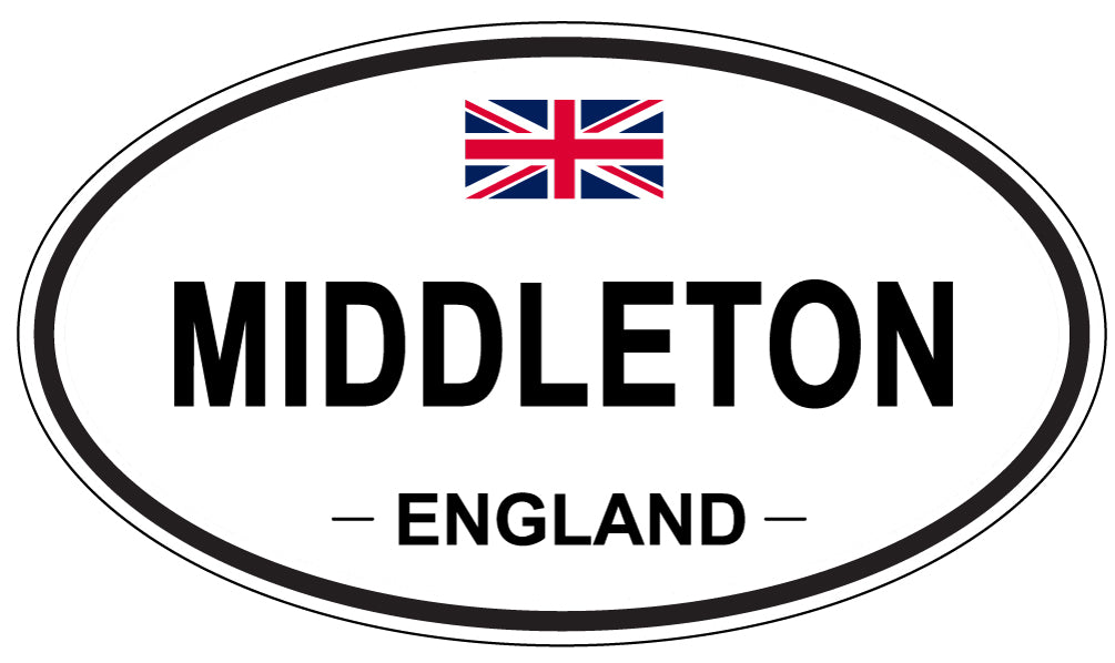 MIDDLETON, ENGLAND - Oval Sticker