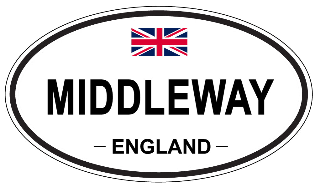 MIDDLEWAY, ENGLAND - Oval Sticker