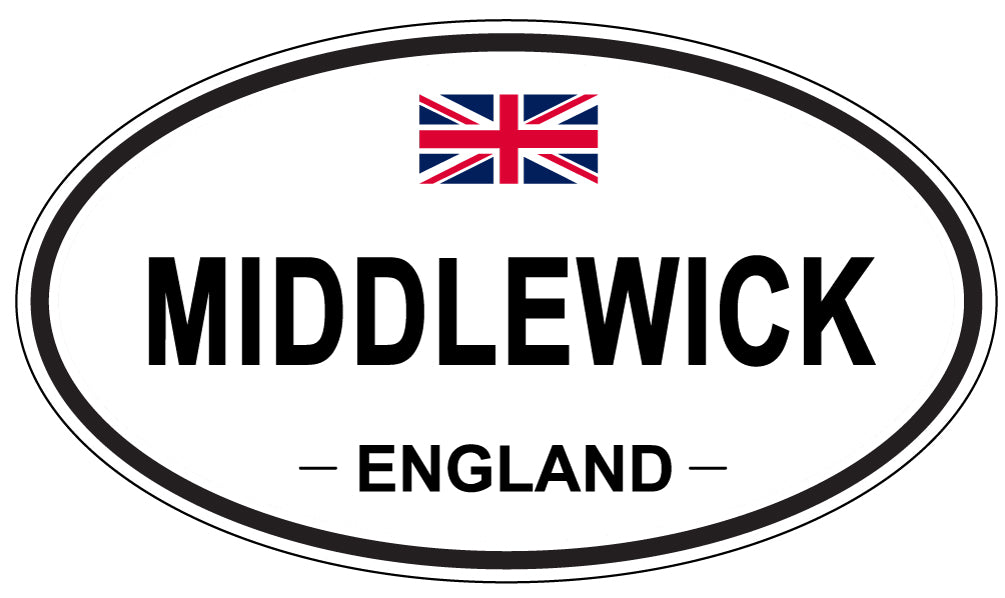 MIDDLEWICK, ENGLAND - Oval Sticker