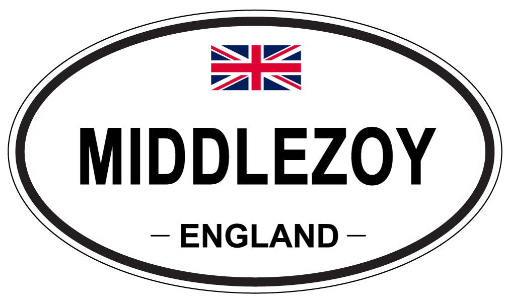 MIDDLEZOY, England - Oval Magnet