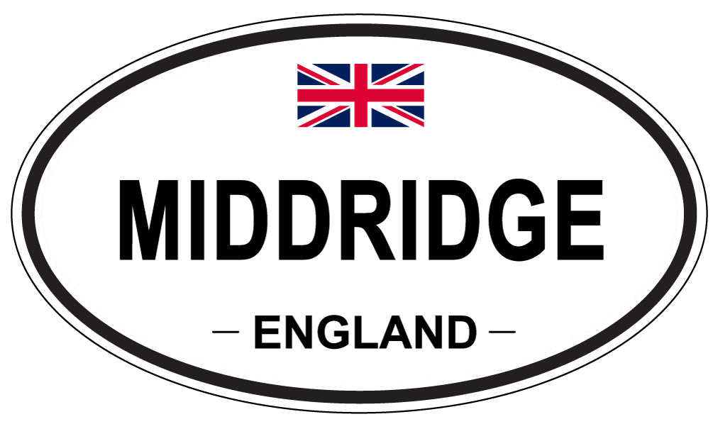MIDDRIDGE, ENGLAND - Oval Sticker