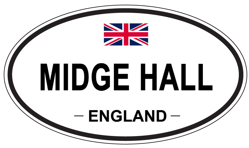 MIDGE HALL, ENGLAND - Oval Sticker