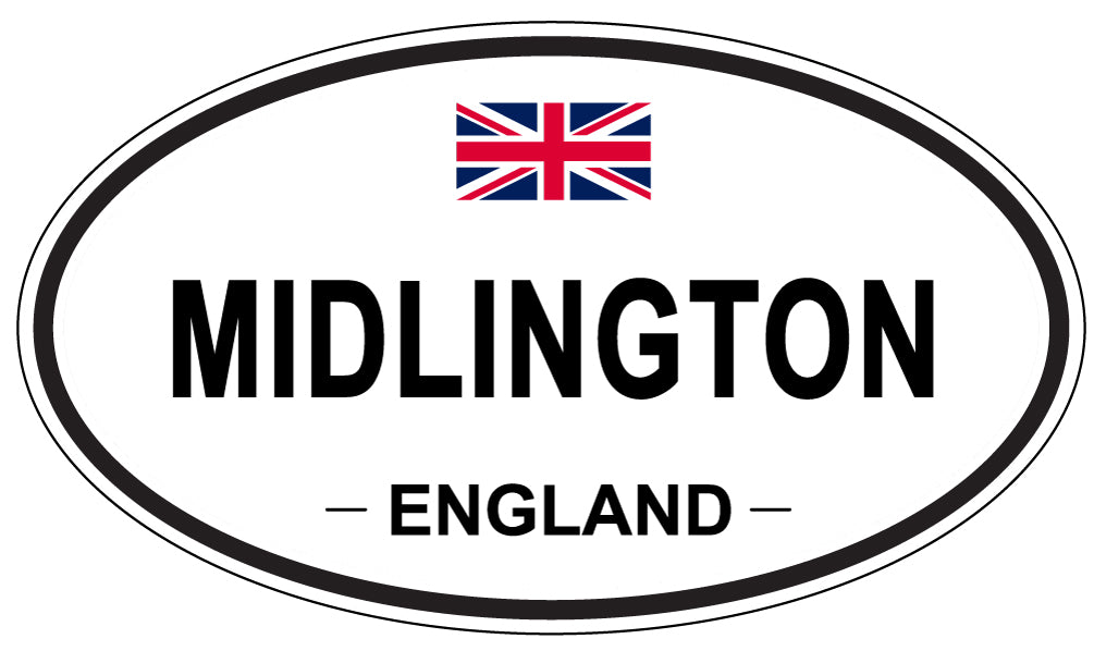 MIDLINGTON, ENGLAND - Oval Sticker