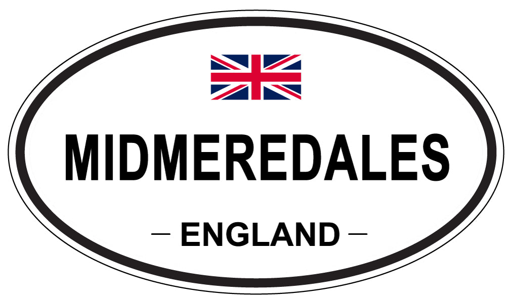 MIDMEREDALES, England - Oval Magnet