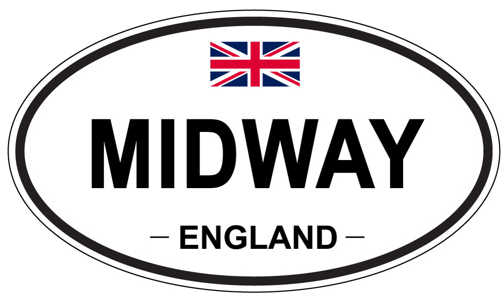 MIDWAY, ENGLAND - Oval Sticker
