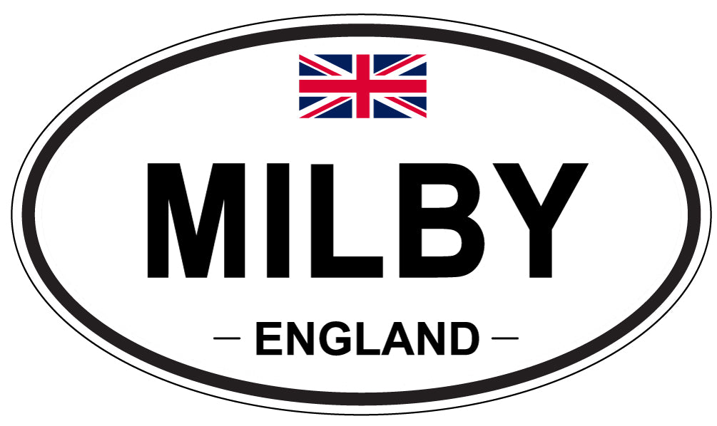 MILBY, England - Oval Magnet