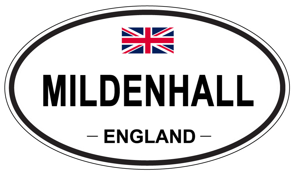 MILDENHALL, ENGLAND - Oval Sticker