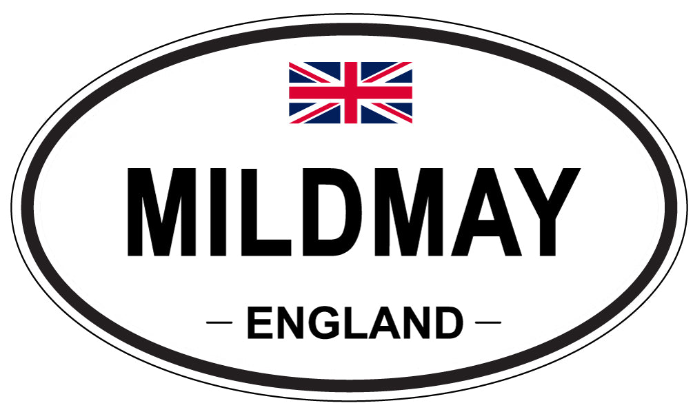 MILDMAY, ENGLAND - Oval Sticker