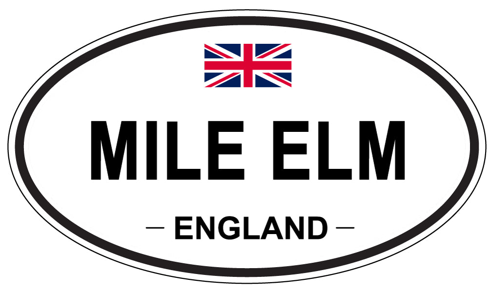MILE ELM, ENGLAND - Oval Sticker