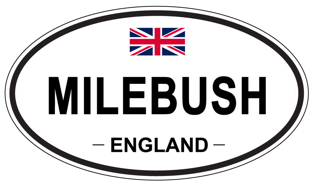 MILEBUSH, ENGLAND - Oval Sticker