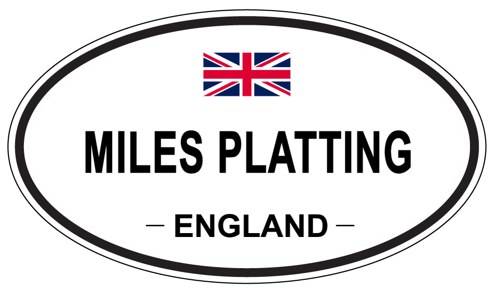MILES PLATTING, ENGLAND - Oval Sticker