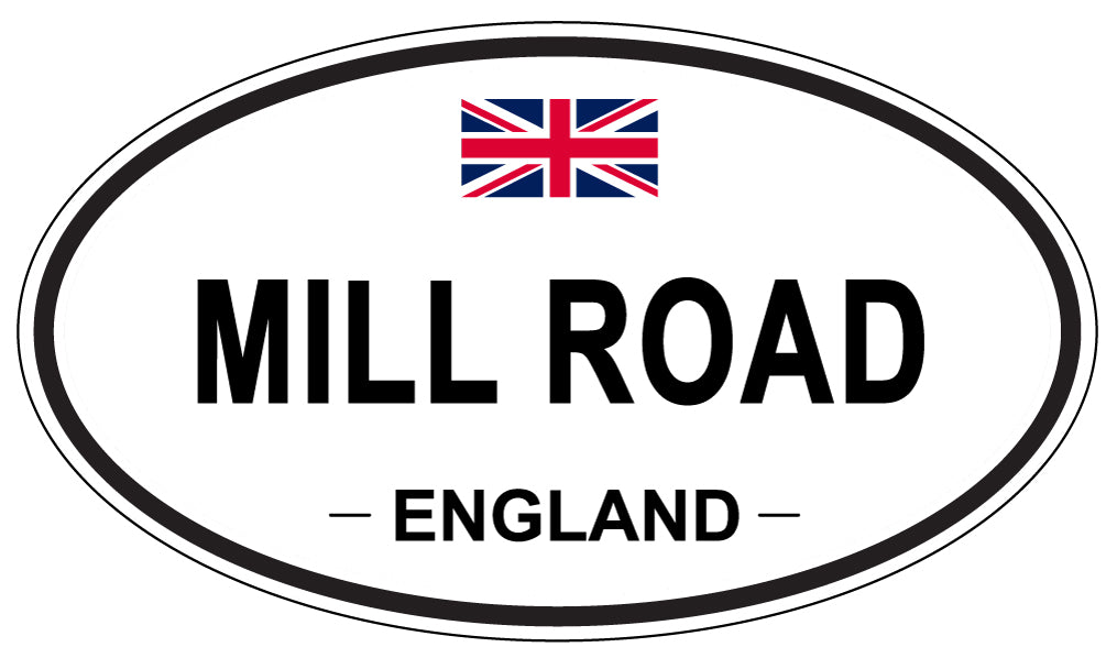 MILL ROAD, England - Oval Magnet