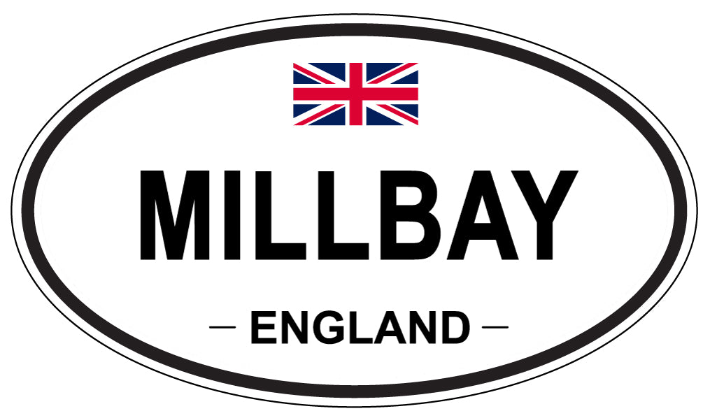 MILLBAY, ENGLAND - Oval Sticker