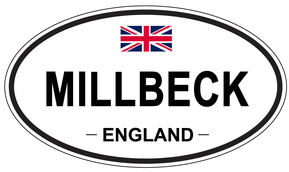 MILLBECK, ENGLAND - Oval Sticker