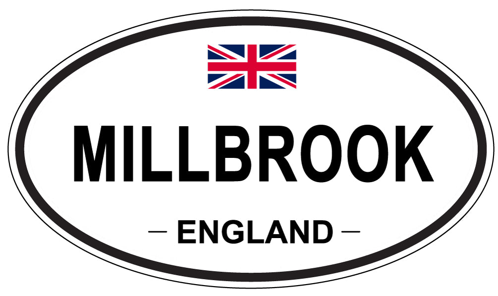 MILLBROOK, ENGLAND - Oval Sticker