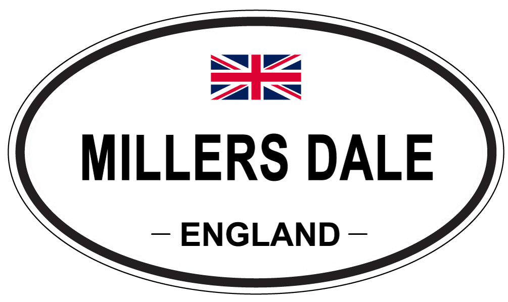 MILLERS DALE, ENGLAND - Oval Sticker