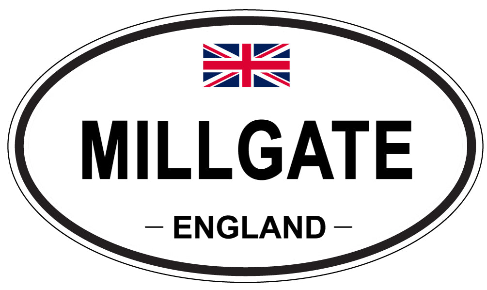 MILLGATE, ENGLAND - Oval Sticker