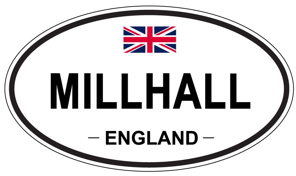MILLHALL, ENGLAND - Oval Sticker