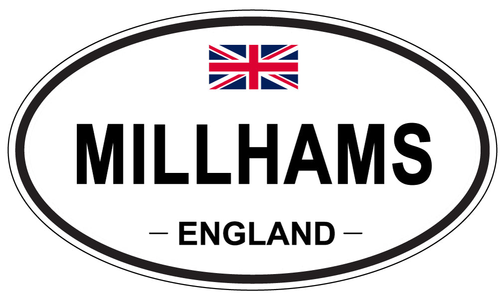 MILLHAMS, England - Oval Magnet