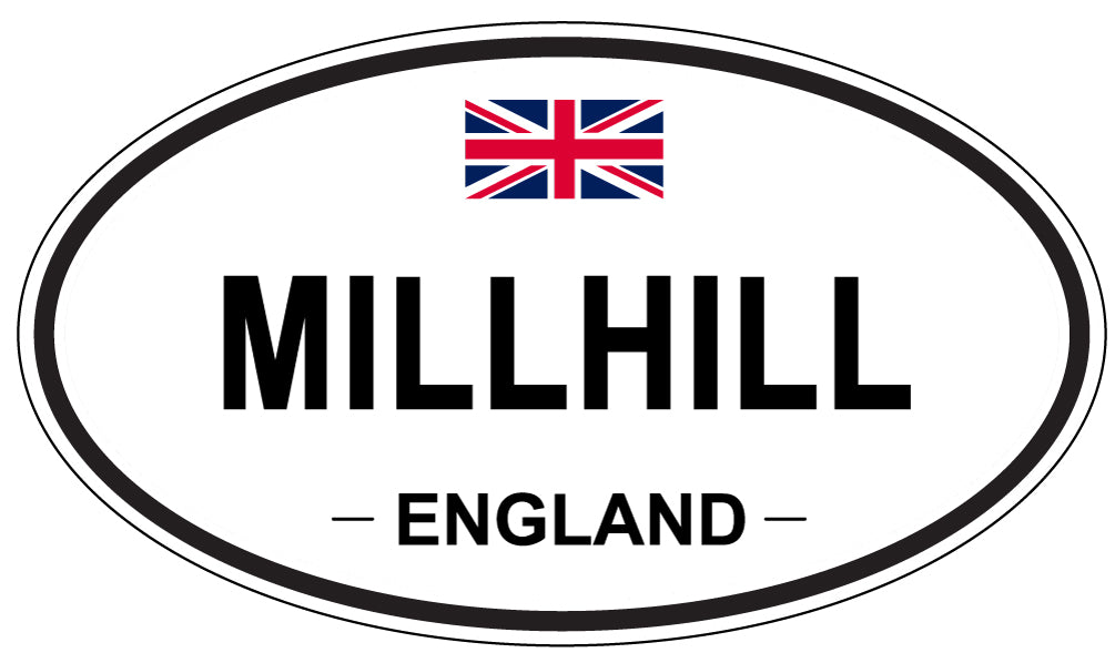 MILLHILL, ENGLAND - Oval Sticker