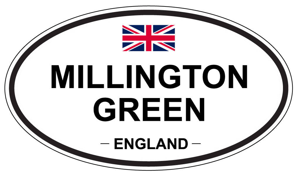 MILLINGTON GREEN, ENGLAND - Oval Sticker