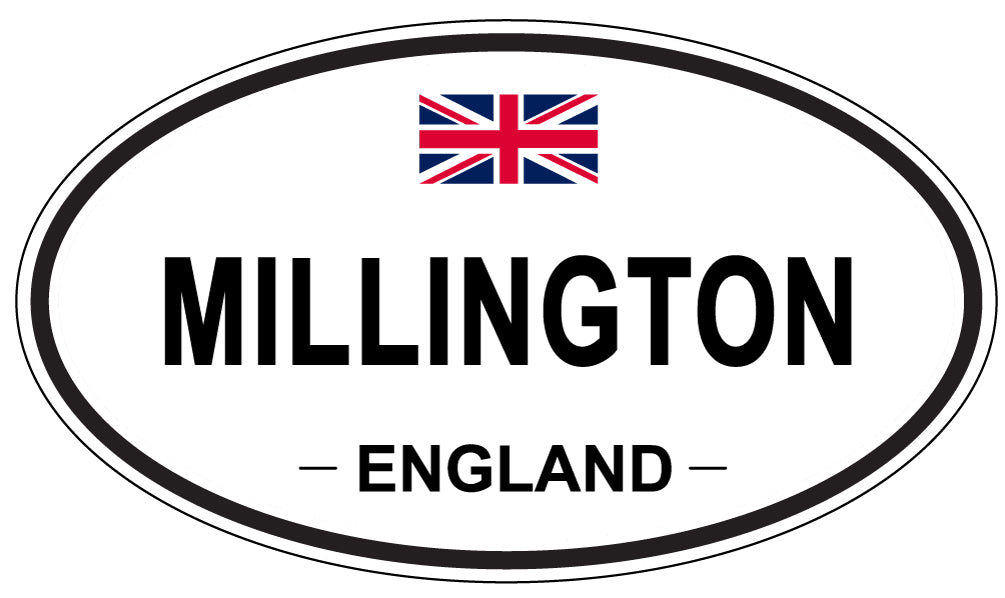 MILLINGTON, ENGLAND - Oval Sticker