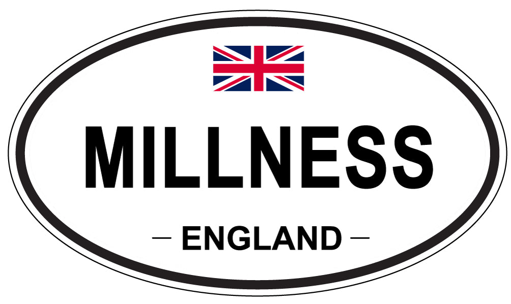 MILLNESS, England - Oval Magnet