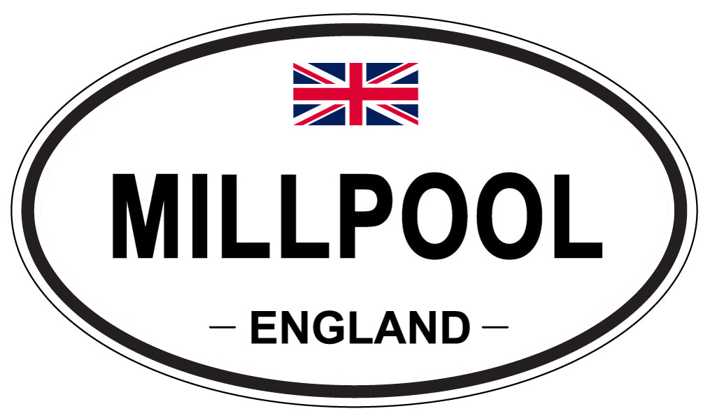 MILLPOOL, ENGLAND - Oval Sticker