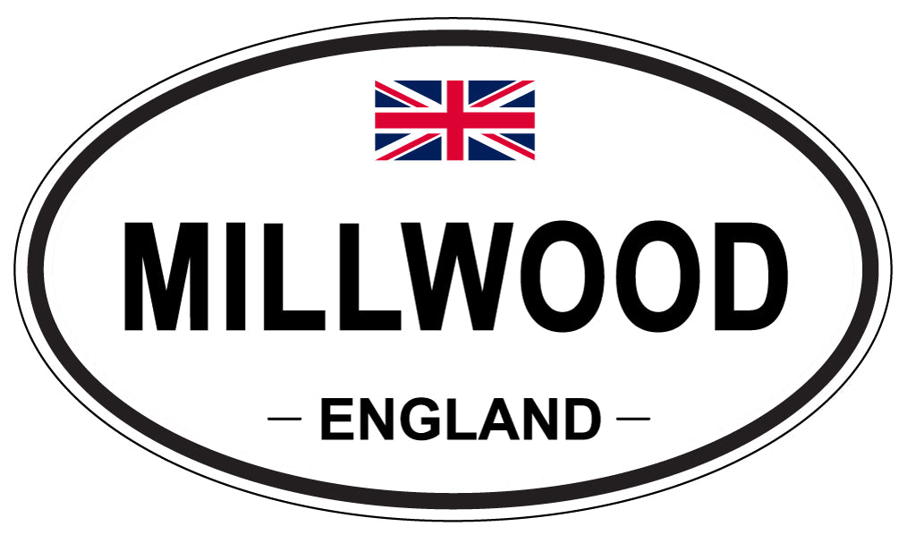 MILLWOOD, ENGLAND - Oval Sticker