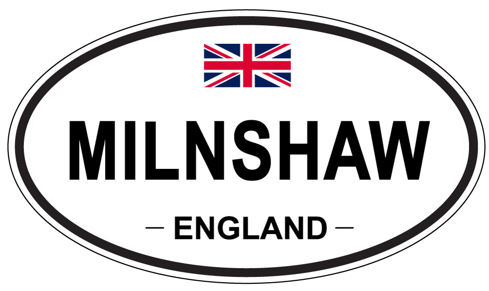 MILNSHAW, ENGLAND - Oval Sticker