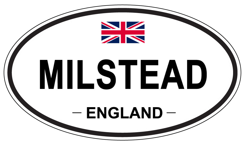 MILSTEAD, ENGLAND - Oval Sticker