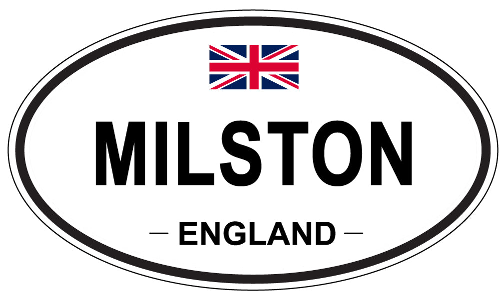 MILSTON, ENGLAND - Oval Sticker
