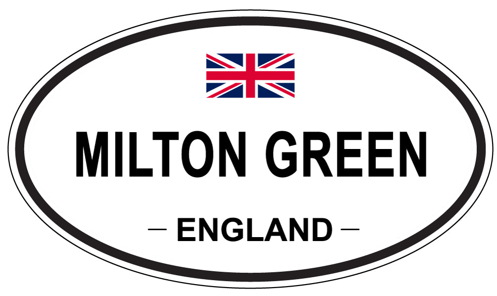 MILTON GREEN, ENGLAND - Oval Sticker