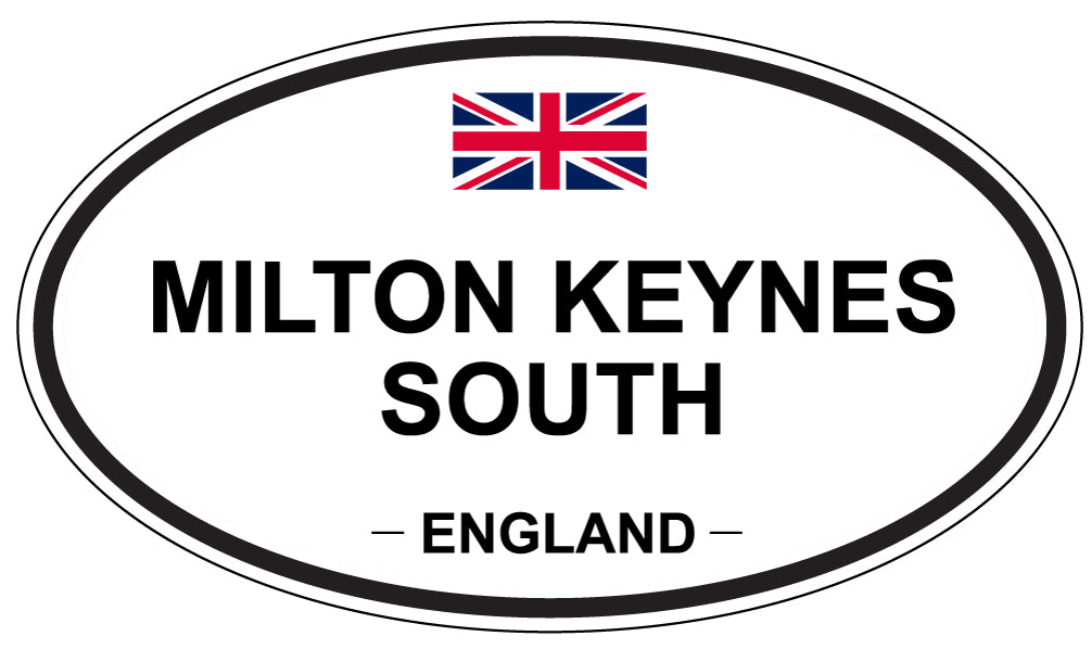 MILTON KEYNES SOUTH, ENGLAND - Oval Sticker
