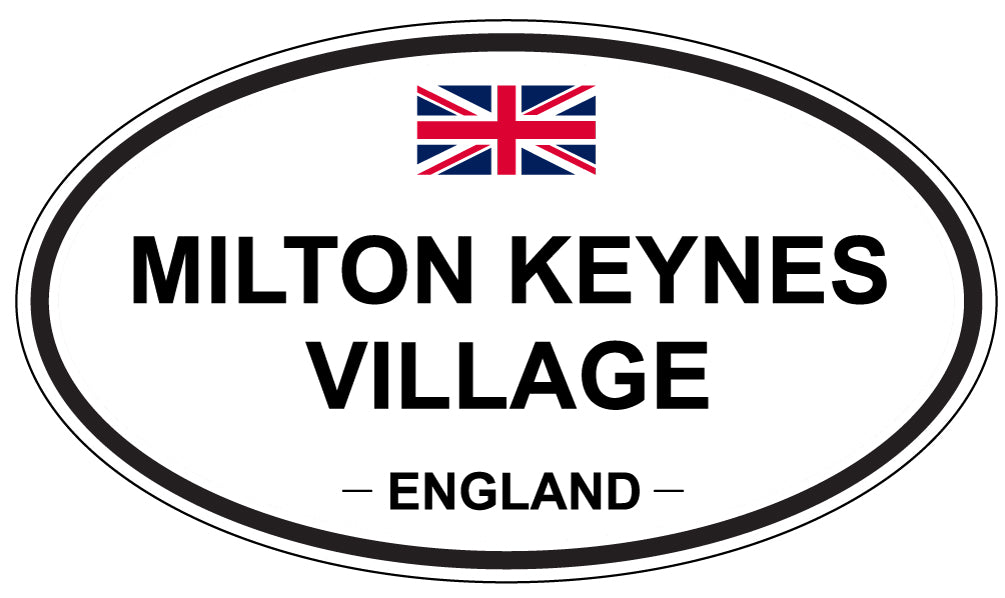 MILTON KEYNES VILLAGE, ENGLAND - Oval Sticker