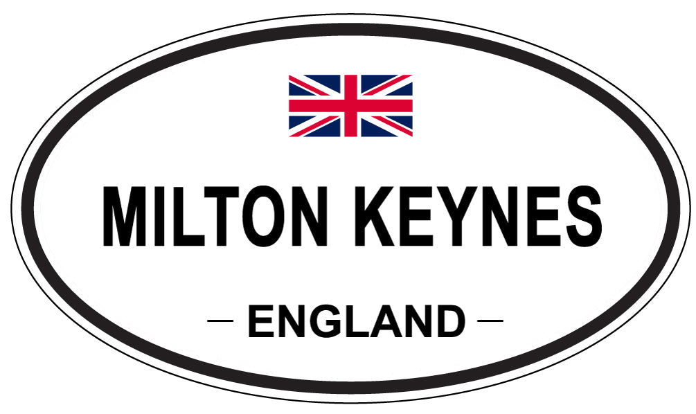 MILTON KEYNES, ENGLAND - Oval Sticker