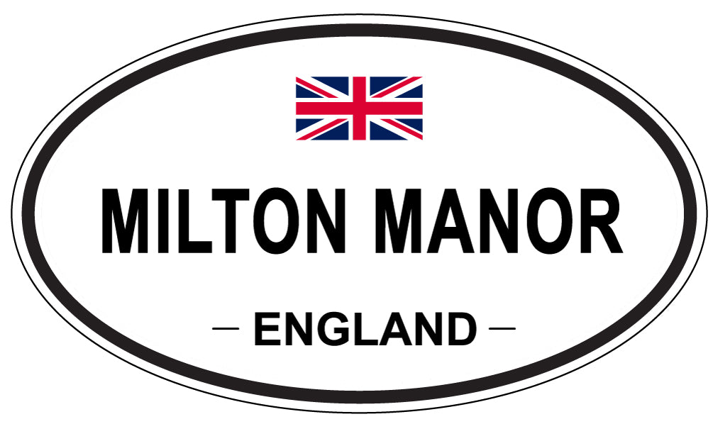 MILTON MANOR, ENGLAND - Oval Sticker
