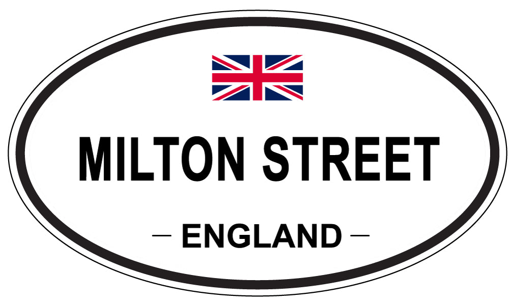 MILTON STREET, ENGLAND - Oval Sticker