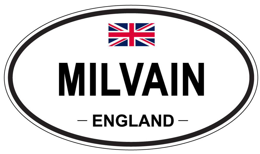 MILVAIN, England - Oval Magnet