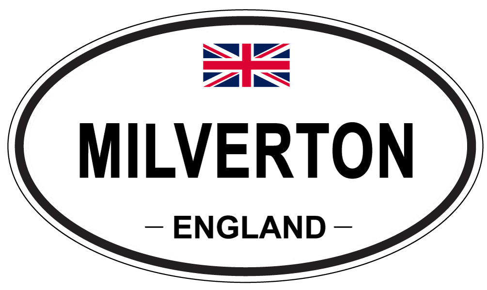 MILVERTON, ENGLAND - Oval Sticker