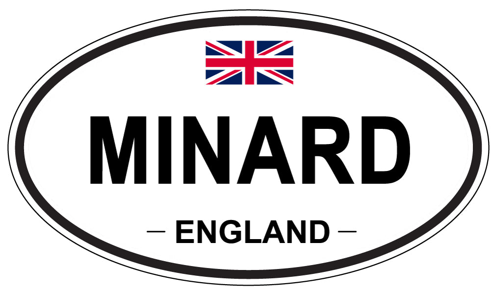 MINARD, ENGLAND - Oval Sticker