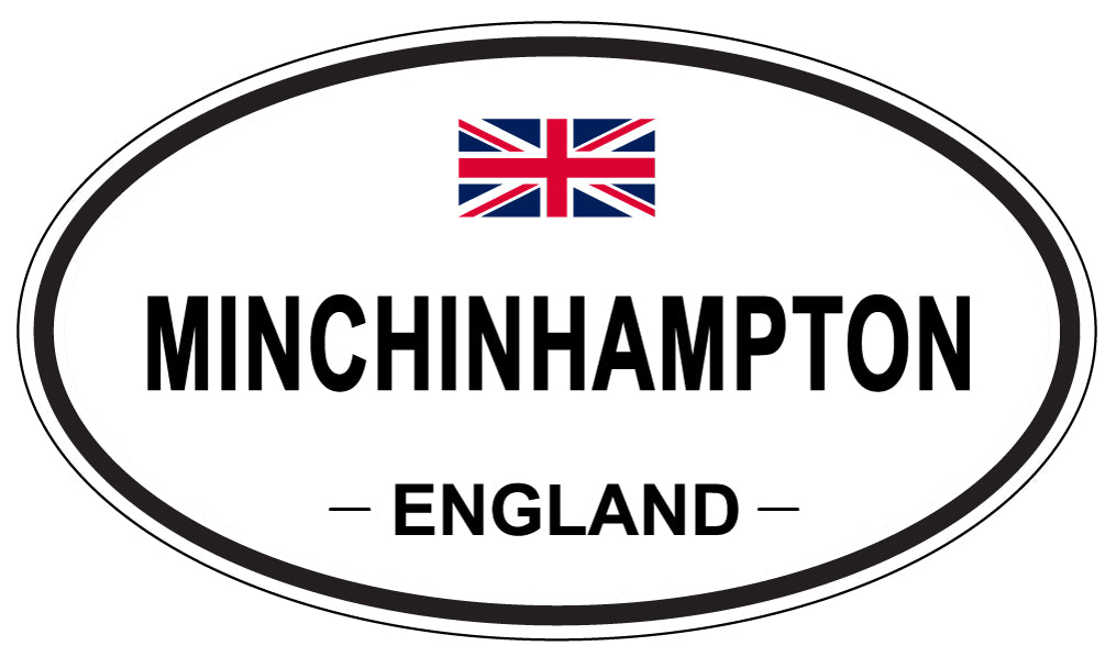 MINCHINHAMPTON, ENGLAND - Oval Sticker