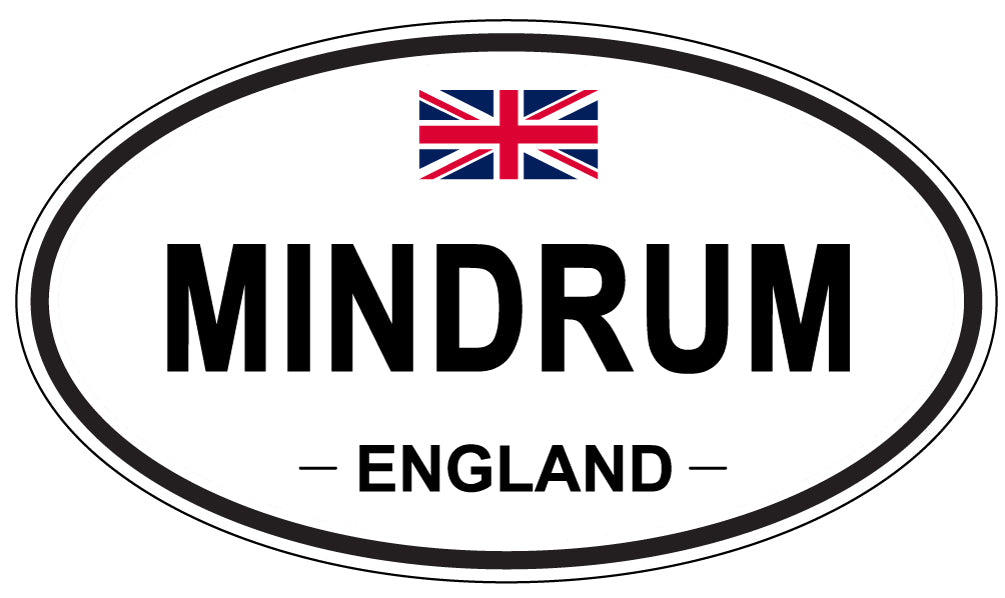 MINDRUM, England - Oval Magnet