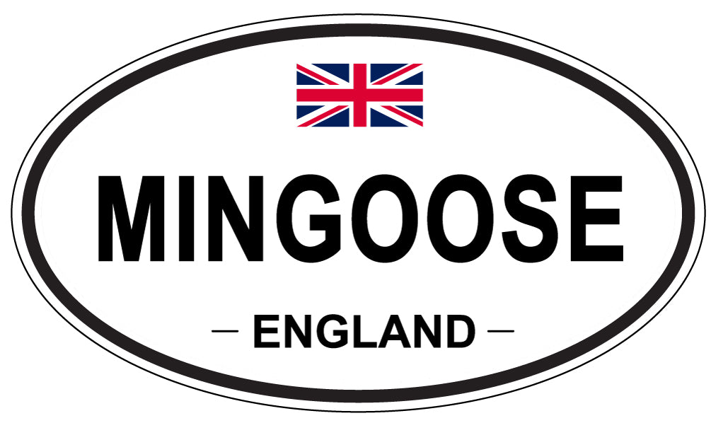 MINGOOSE, ENGLAND - Oval Sticker