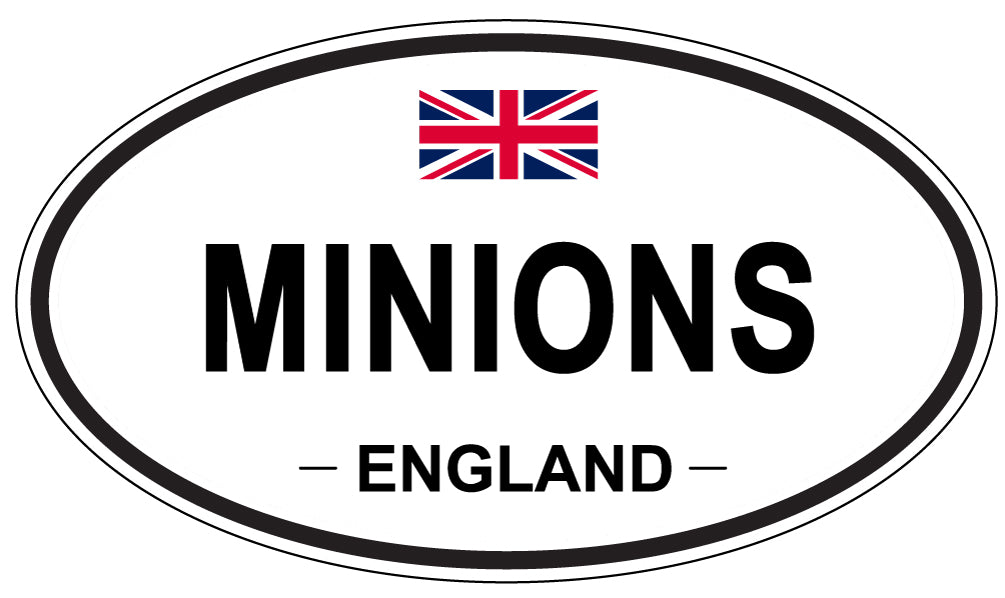 MINIONS, ENGLAND - Oval Sticker