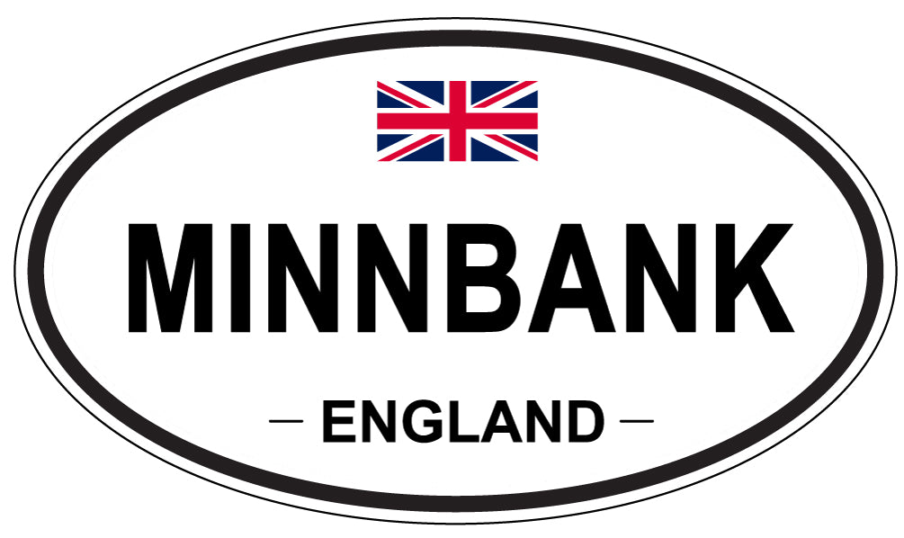 MINNBANK, ENGLAND - Oval Sticker
